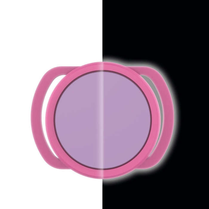 2 PCS  Anti-Lost Tracker Silicone Case for AirTag,Size:  30mm(Luminous Pink +Purple)