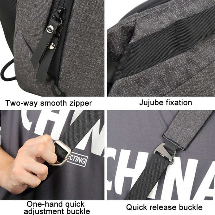 Portable Waterproof Photography SLR Camera Messenger Bag, Color: 3L Dark Gray