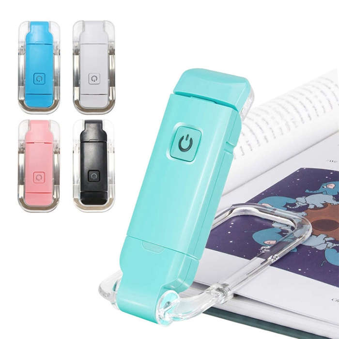 USB Charging LED Dimmable Portable Bookmark Light(Blue)