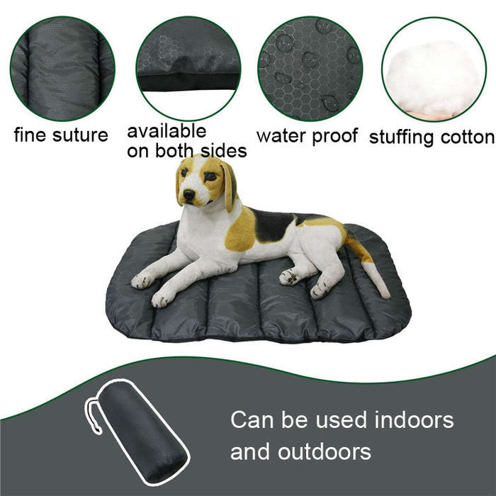 Pet Outdoor Waterproof Cushion Camping Cats And Dog Sleeping Pad, Size: Large 110x76cm(Grey)