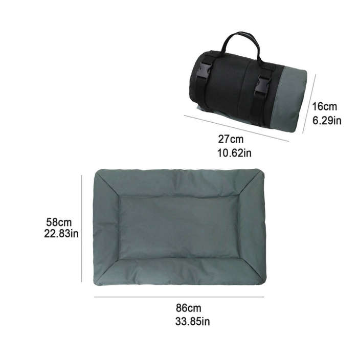 Outdoor Camping Foldable Pet Sleeping Pad 600D Oxford Cloth Waterproof Dog Pad(Sky Blue)