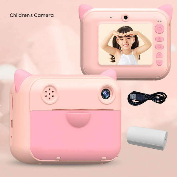 CP01 2.4 Inch HD Screen Kids Toy Thermal Printing Camera no Memory Card(Pink)