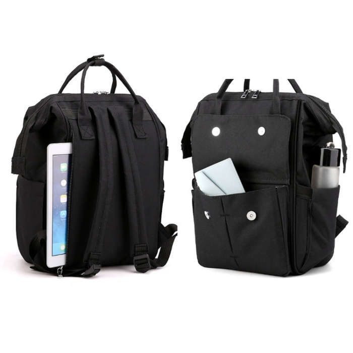 Maternity Bottle Diaper Storage Large Capacity Backpack Mummy Bag(Bear Pink)