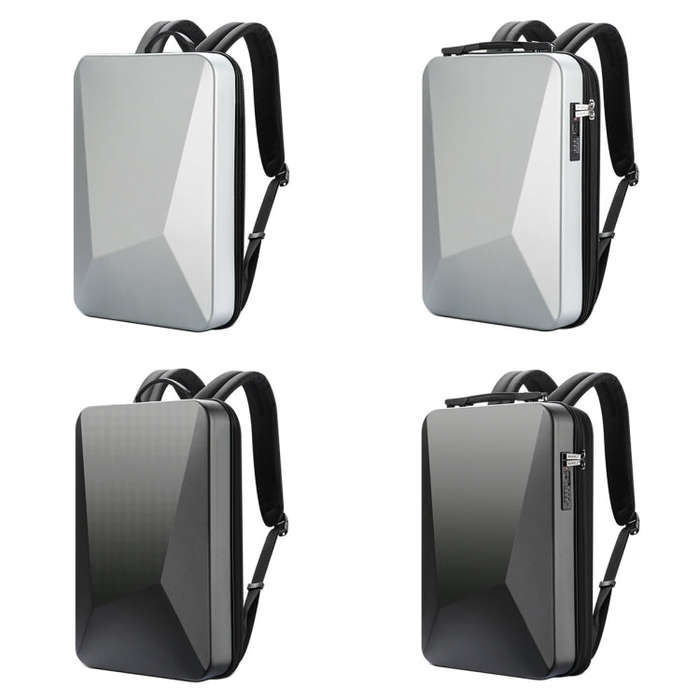 Bopai 61-93318A Hard Shell Waterproof Expandable Backpack with USB Charging Hole, Spec: Regular (...