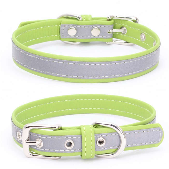 CL181K Pet Soft Reflecting Collar, Size: XS(No Iron Sheet Light Green)