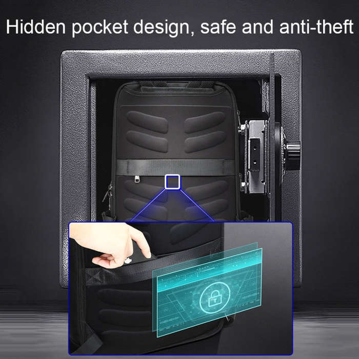 Bopai 61-120621A Outdoor Waterproof Laptop Backpack with USB Charging Port, Spec: Regular Version