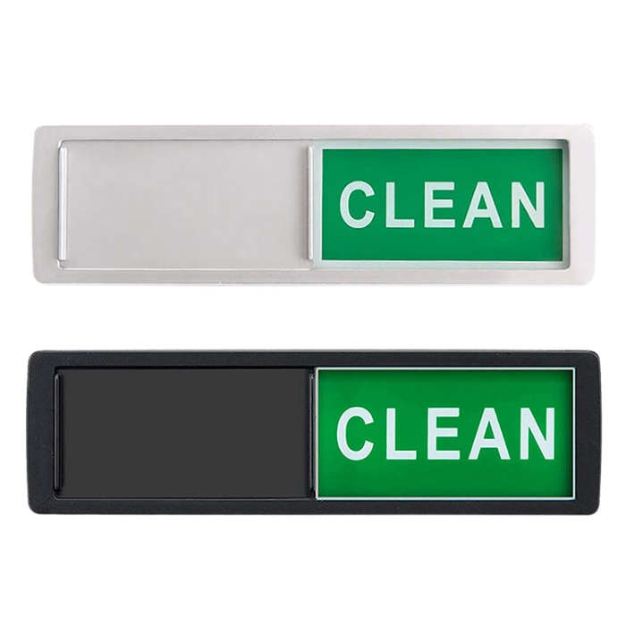 Dishwasher Magnet Clean Dirty Sign 2 Double-Sided Dishwasher Magnet Cover(Black)