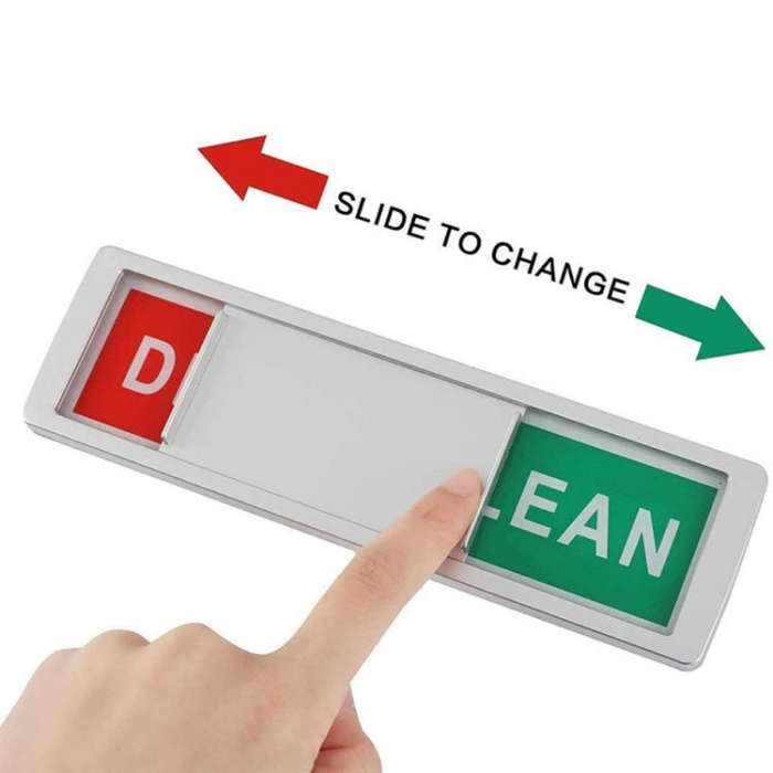 Dishwasher Magnet Clean Dirty Sign 2 Double-Sided Dishwasher Magnet Cover(Black)