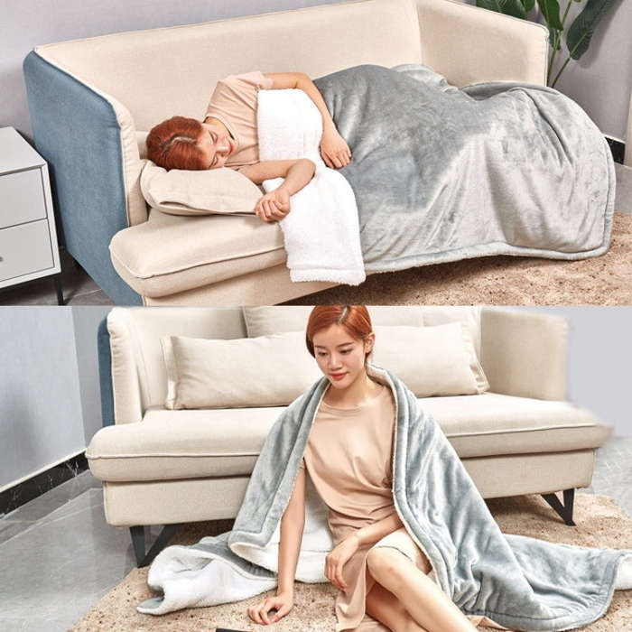 152x127cm Flannel 3-Speed Temperature Adjustable Heating Blanket(US Plug)