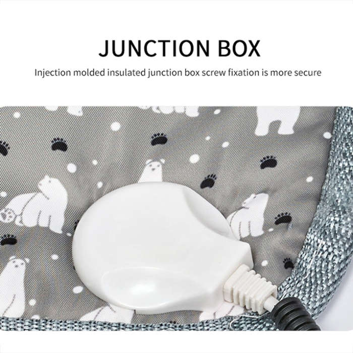 CW45 45x45cm Multi-level Temperature Regulating Timing Pet Heating Pad, Spec: UK Plug