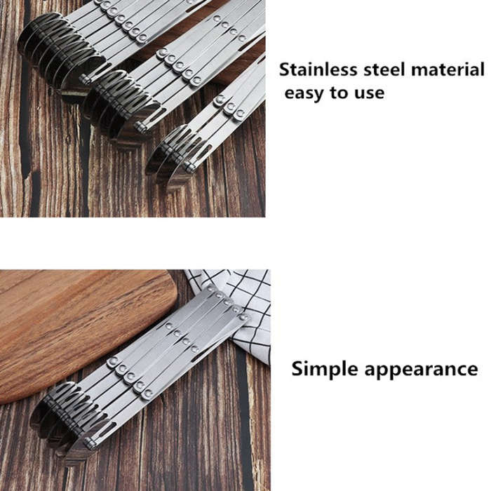 Stainless Steel Retractable Multipurpose Pizza Knife, Style: Two Headed 7 Wheels