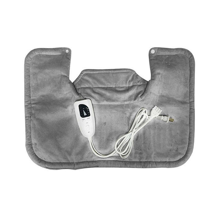 Electric Heated Thermal Shawl On The Back And The Neck AU Plug(Creamy-white)