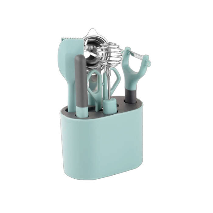 8 PCS / Set Stainless Steel Peeler Kitchen Gadgets Set With Storage Holder