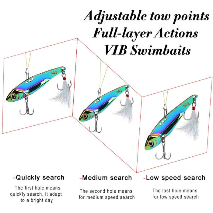 PROBEROS DW559 Colorful VIB Sequenant Far Subsidine Lure Bait, Specification: 15g