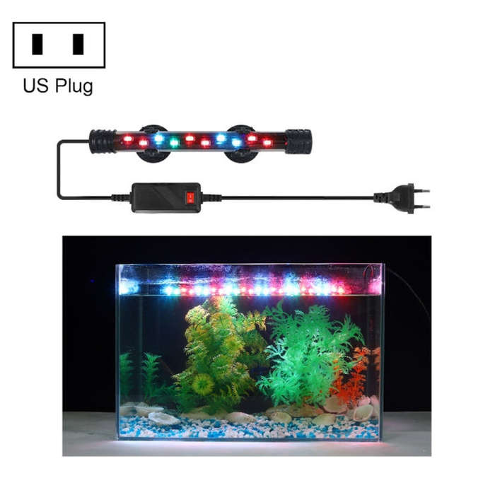 Q20CF RGB Light 90-260V Aquarium Diving Light LED Fish Tank Light(US Plug)