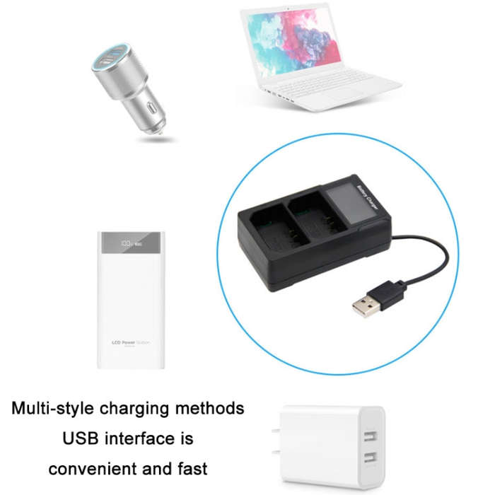 FZ100 USB LCD Screen Dual Charge Camera Battery Charger