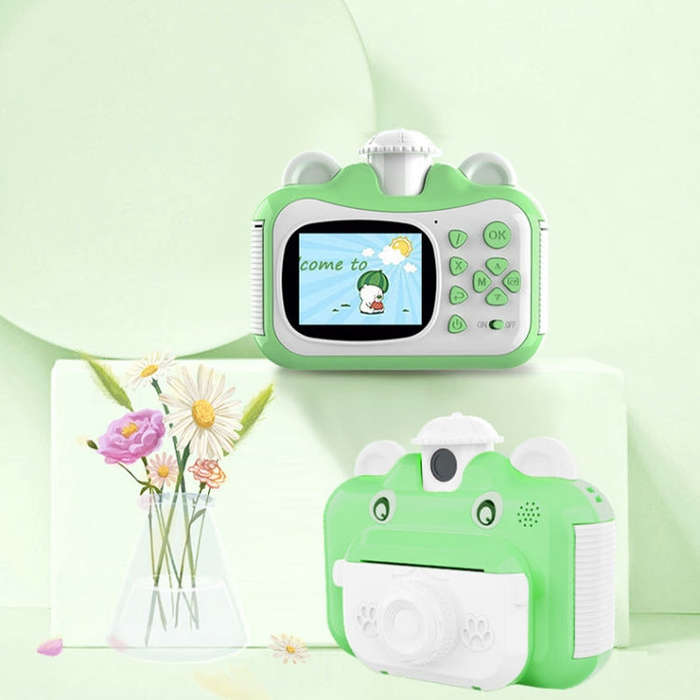KX01-1 Smart Photo and Video Color Digital Kids Camera without Memory Card(Green+White)