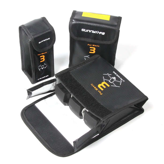 For Mavic 3 Sunnylife M3-DC105 2 In 1 Batteries Safe Storage Explosion-proof Bags