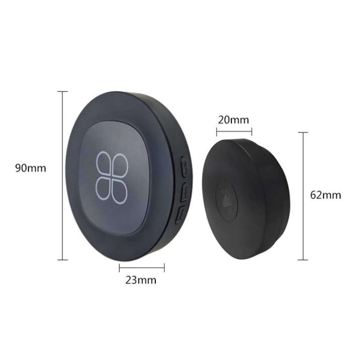 R16 1 For 1 Smart Wireless Self-Powered Hotel Home Electronic Call Doorbell(UK Plug White)