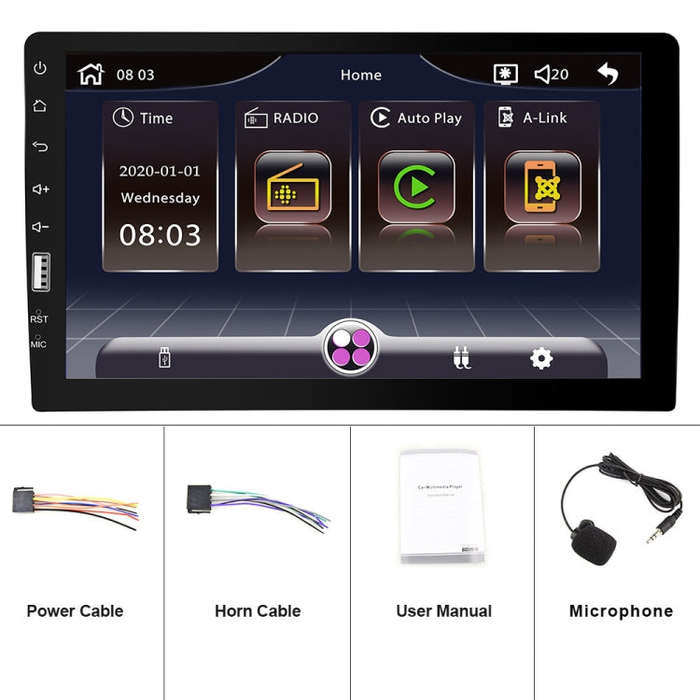 Q3570 9 inch Carplay Single Spindle MP5 Player, Style: Standard