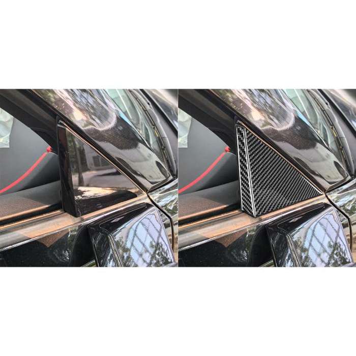 For Chevrolet Corvette C8 4pcs /Set External A-Pillar Decorative Sticker(Black)
