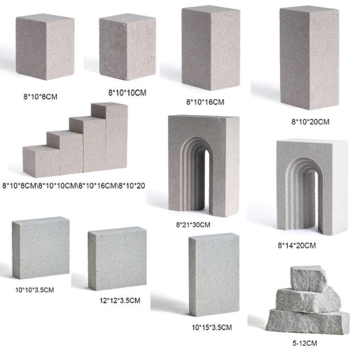 Jewelry Still Life Ornaments Geometry Photography Props, Size: Square Column 4PCS/Set