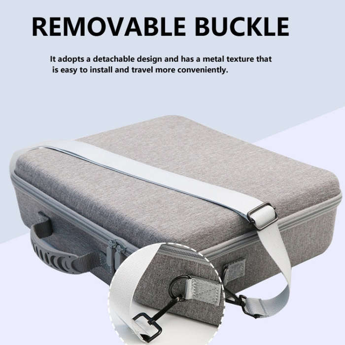 For PS5 Slim Game Console EVA Storage Bag Handbag Carrying Case(1959 Gray)