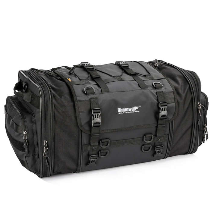 Rhinowalk MT4060 Large-capacity Foldable Expandable Tail Bag for Motorcycle Riding with Rain Cove...