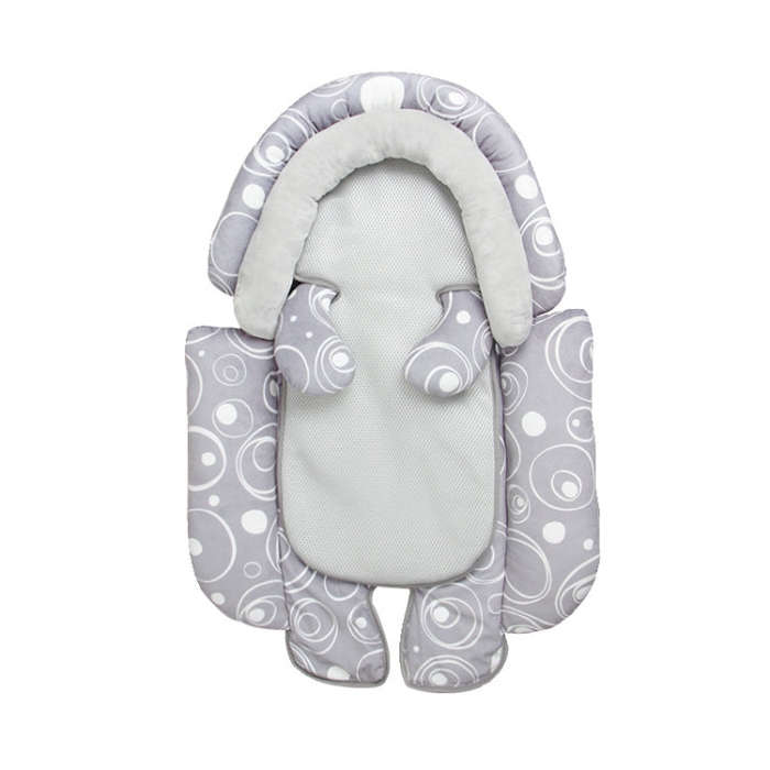 Winter and Summer Baby Stroller Pad Neck Protector Removable Sleeping Pad(Light Gray)