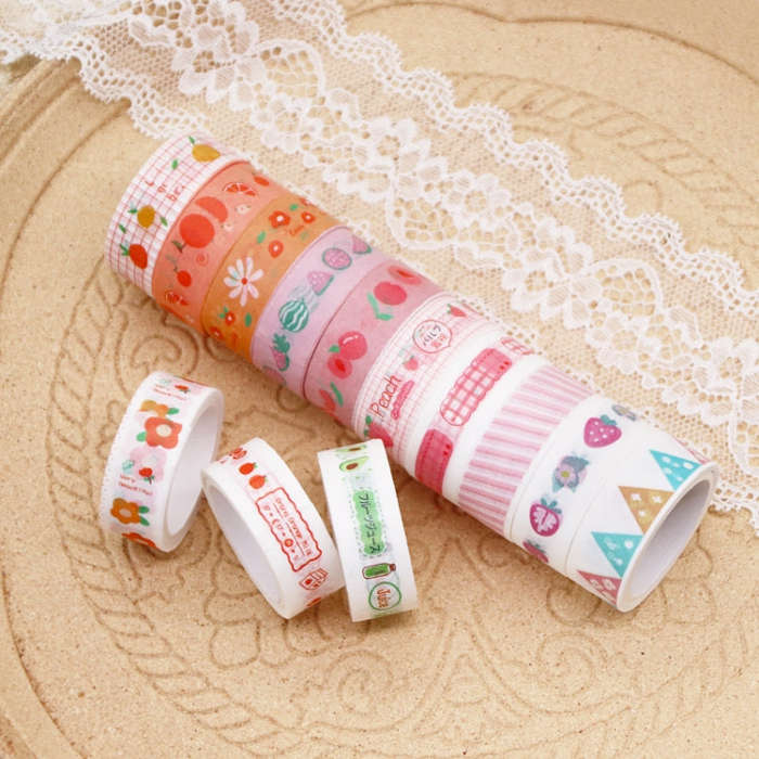 60Rolls/Box 42001 Cartoon Pattern Hand Account Tape Set Diary Handbook DIY Washi Material