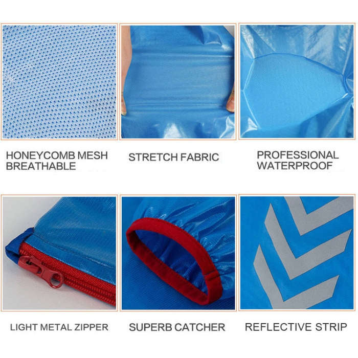 Bicycle Sports Outdoor Separate Raincoat Set Waterproof Cycling Clothing, Size: M(Blue)