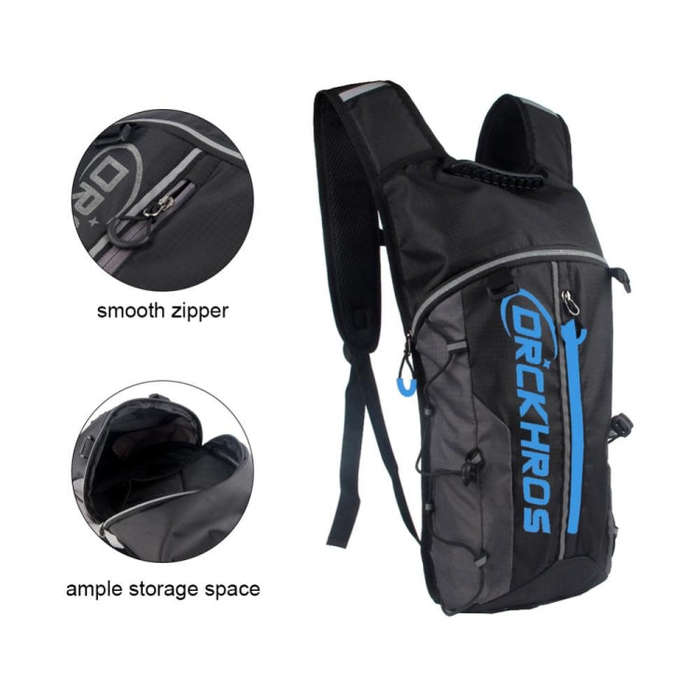 DRCKHROS DH115 Outdoor Running Sports Cycling Water Bag Backpack, Color: Black Orange+Water Bag