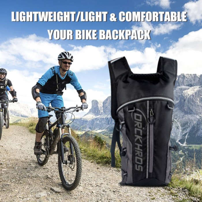 DRCKHROS DH115 Outdoor Running Sports Cycling Water Bag Backpack, Color: Black Orange+Water Bag