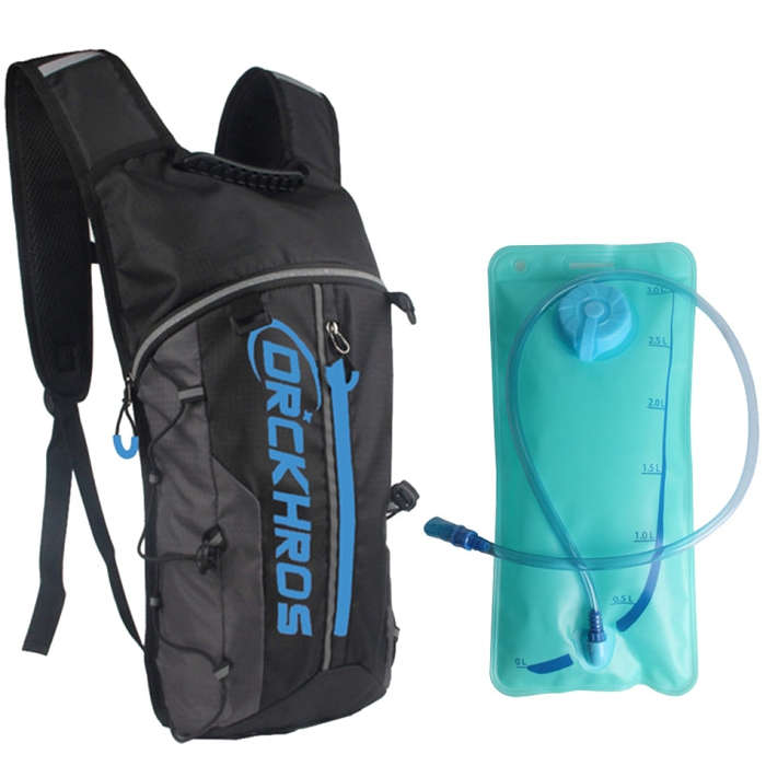 DRCKHROS DH115 Outdoor Running Sports Cycling Water Bag Backpack, Color: Black Blue+Water Bag