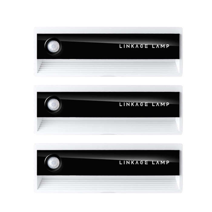 3PCS TW-L56 Linkage Human Body Induction Night Light USB Magnetic Corridor Lamp