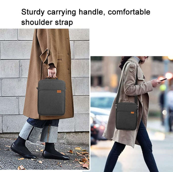 Vertical Laptop Bag Handheld Shoulder Crossbody Bag, Size: 9.7-11 Inch(Wine Red)