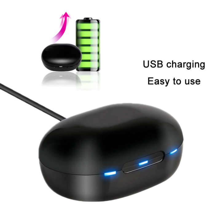 TWS In-Ear Sound Amplifier For Elderly Hearing Aid Headphones(Black)