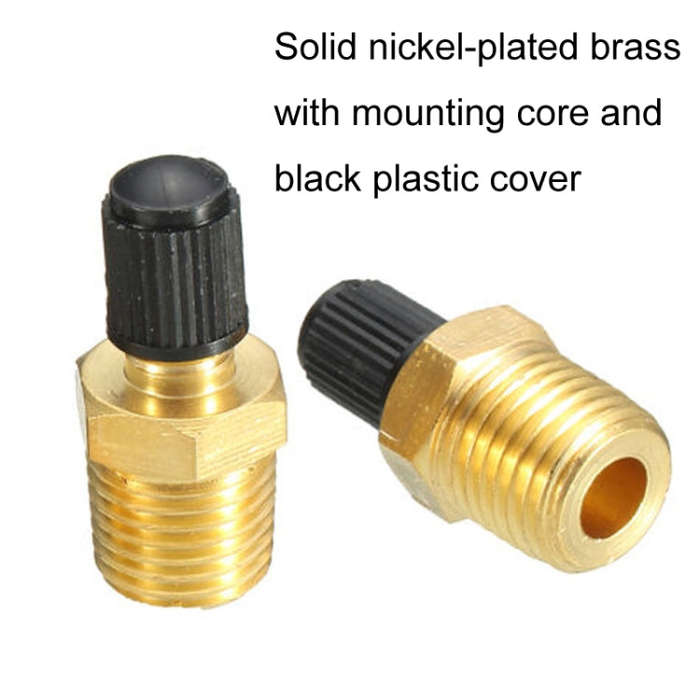 5PCS 1/4 NPT Threaded Nozzles Solid Nickel-Plated Brass Fuel Tank Filling Valve For Air Compressor