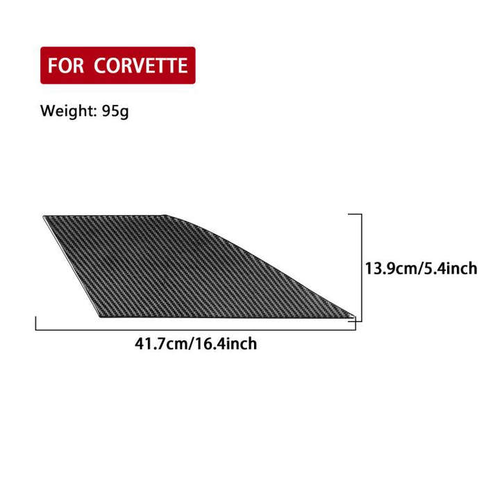 For Chevrolet Corvette C8 Left-Hand Drive Front Storage Vent Sticker(Black)