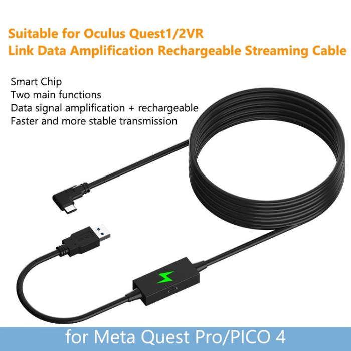 For Quest Pro USB To Type-C VR Headset Data Line Cable 5m
