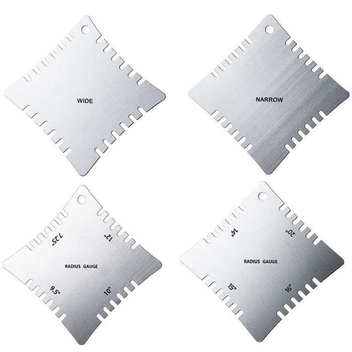4 PCS/ Set Guitar With Teeth Ruler Guitar Repair Measuring Ruler Tools