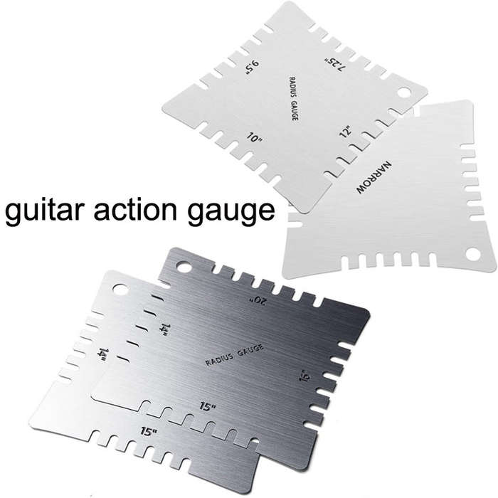 4 PCS/ Set Guitar With Teeth Ruler Guitar Repair Measuring Ruler Tools