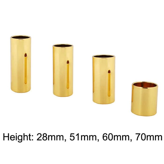 2PCS Stainless Steel Guitar Slide Tube Folk Slide Block, Size: 28mm(Black)