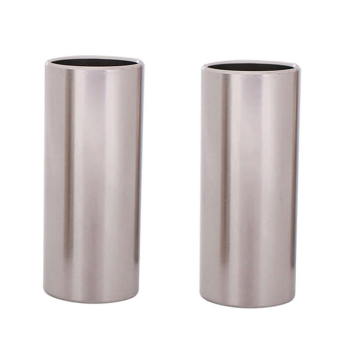 2PCS Stainless Steel Guitar Slide Tube Folk Slide Block, Size: 70mm(Silver)