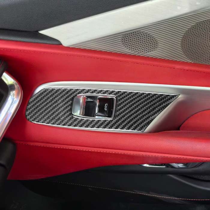 For Chevrolet Corvette C8 2pcs /Set Left-Hand Drive Lift Button Decorative Sticker(Black)