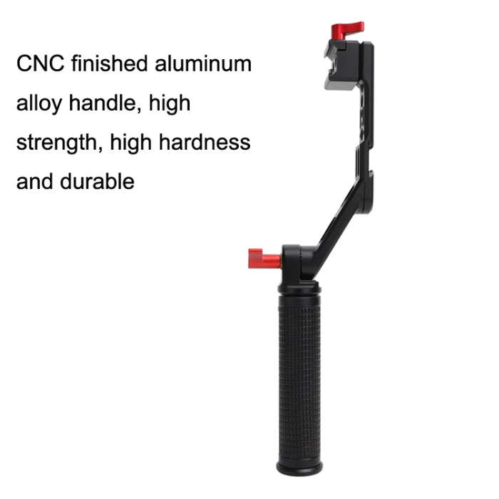 For DJI Ronin RS3 Pro Adjustable Angle Aluminum Alloy Handle Stabilizer(Black)
