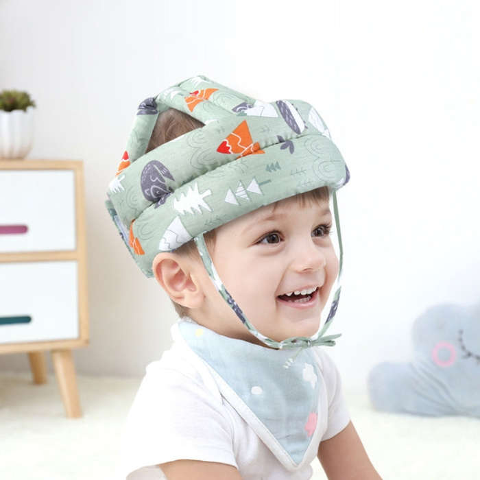 Baby Breathable Anti-fall Head Protective Cap Baby Protective Cap Toddler Bumper Cap, Spec: Gray ...