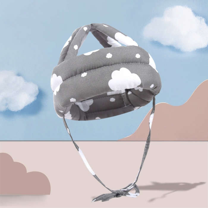 Baby Breathable Anti-fall Head Protective Cap Baby Protective Cap Toddler Bumper Cap, Spec: Gray ...
