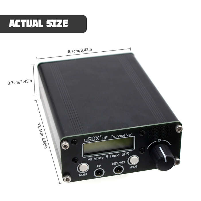 Usdr Usdx + V2 Plus 8 Band SDR Full Mode HF SSB QRP High Frequency Transceiver, Spec: US Plug