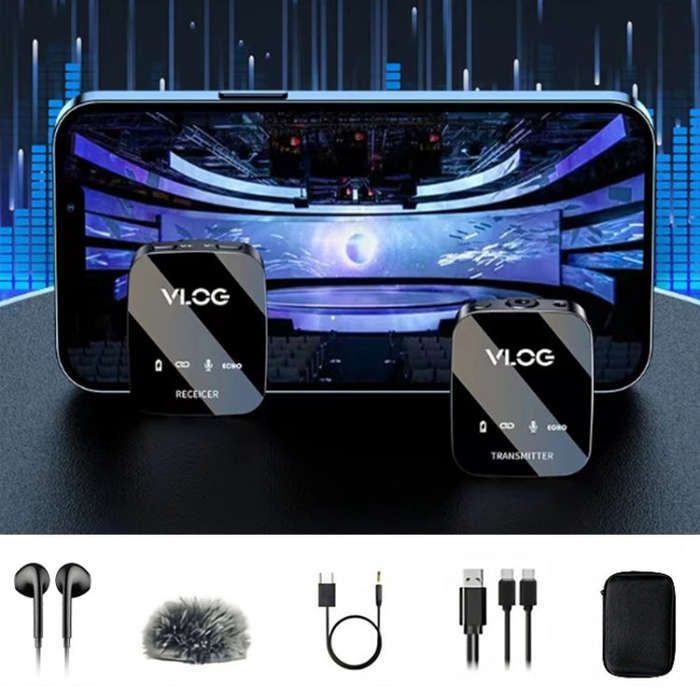 M18 Wireless Microphone Collar Clip Recording Equipment, Style: 1 In 2 8Pin